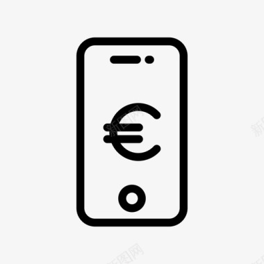 欧元手机手机交易图标图标