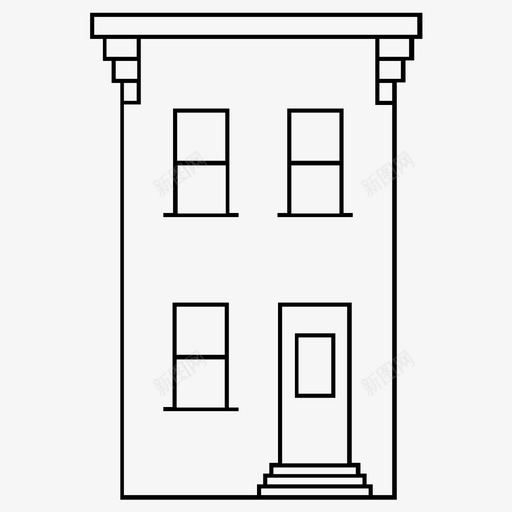 公寓住所租金图标svg_新图网 https://ixintu.com 住宅 住所 公寓 家庭 建筑 建筑物 房屋 棕色砂岩 租金