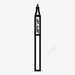 细笔芯眉笔钢笔铅笔微米笔图标高清图片