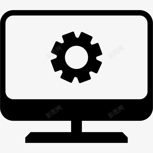带齿轮变量的计算机屏幕数据图标svg_新图网 https://ixintu.com 带齿轮变量的计算机屏幕 数据