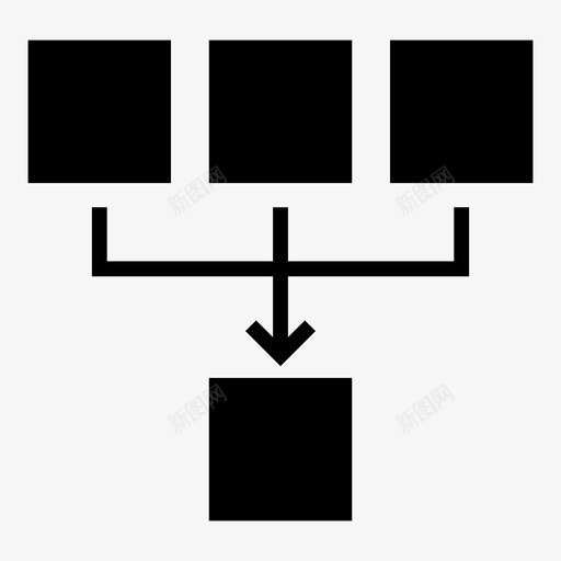 组织结构图职务管理图标svg_新图网 https://ixintu.com 人员 办公室内部 管理 组织结构图 职业 职务 部分 黑色