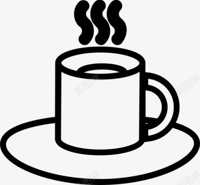 咖啡杯子早晨图标图标