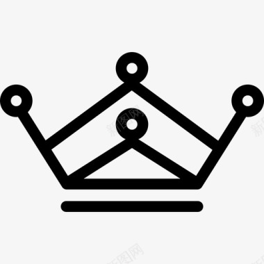 由线条和圆形轮廓构成的皇冠皇冠图标图标