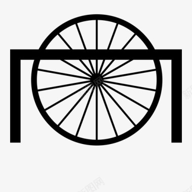 自行车架停车场自行车手图标图标