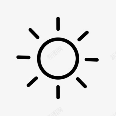 太阳炎热的天气自然图标图标