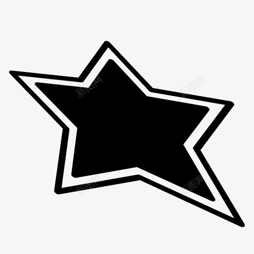 星星标志星透视图图标svg_新图网 https://ixintu.com 形状 星星 标志星 透视图