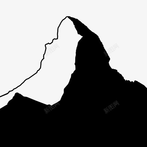 山地自然登山图标svg_新图网 https://ixintu.com 山地 悬崖 攀岩 登山 自然 采尔马特 阿尔卑斯山 风景 马特宏峰