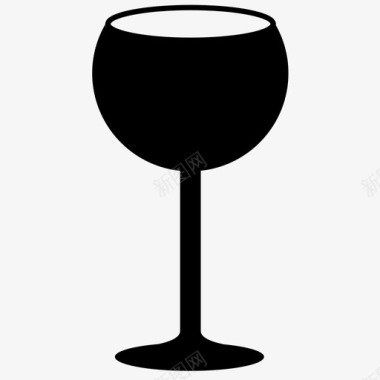 酒杯烈酒玻璃器皿图标图标