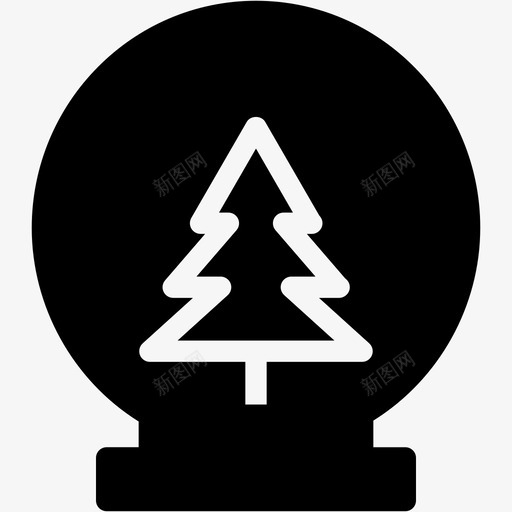 雪球冬天树图标svg_新图网 https://ixintu.com 冬天 圣诞节-实心 实心图标 形状 树 礼物 设计 雪球 雪穹顶 雪花