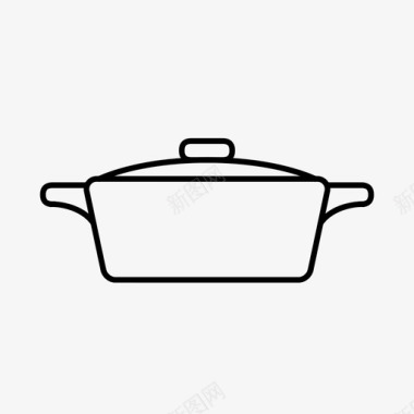 烹饪锅饭菜厨房图标图标