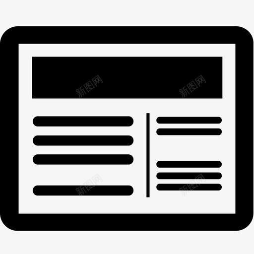 报纸网页杂志图标svg_新图网 https://ixintu.com 报纸 文章 杂志 标题 每日新闻 网页