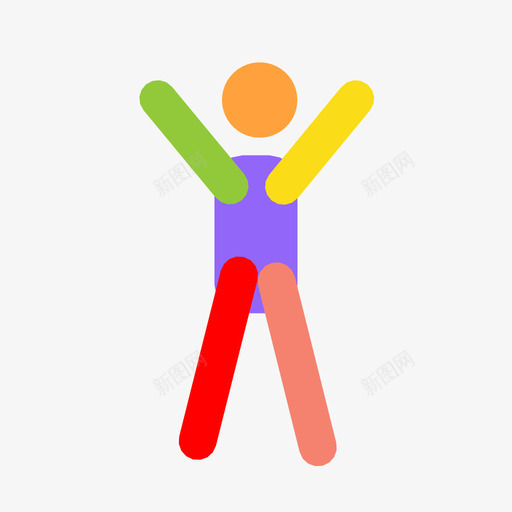 人庆祝锻炼图标svg_新图网 https://ixintu.com 人 庆祝 快乐 跳跃 锻炼