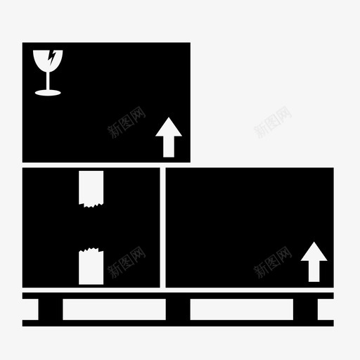 箱子包裹堆放图标svg_新图网 https://ixintu.com 保护 储存 包裹 堆放 库存 箱子 调色板 运输