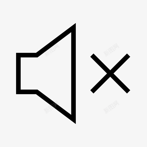 静音音频噪音图标svg_新图网 https://ixintu.com 关闭 噪音 声音 扬声器 静音 音量关闭 音频