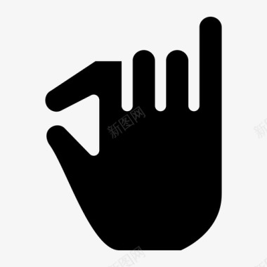 四个手指拖动交互手势移动图标图标