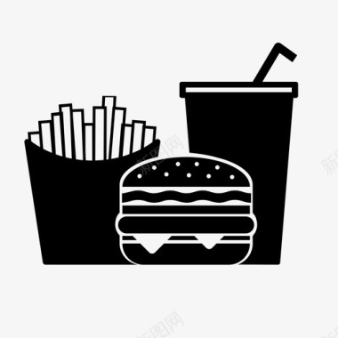 快餐汉堡包垃圾食品图标图标