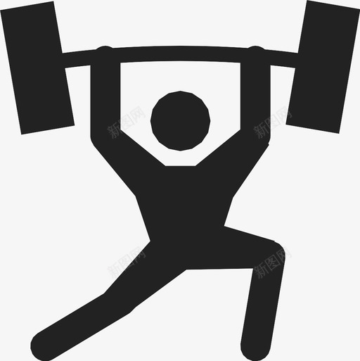 举重健身运动图标svg_新图网 https://ixintu.com 举重 健康 健身 运动