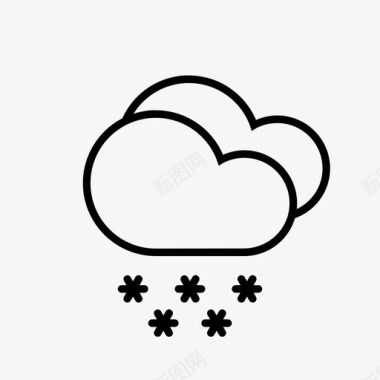 雪气候云图标图标