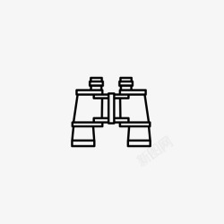夏天探险双筒望远镜户外探险户外图标高清图片