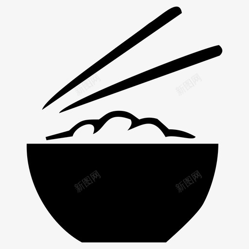 食物碗筷子图标svg_新图网 https://ixintu.com 吃 碗 筷子 米饭 面条 食物 饭 黏糊糊的