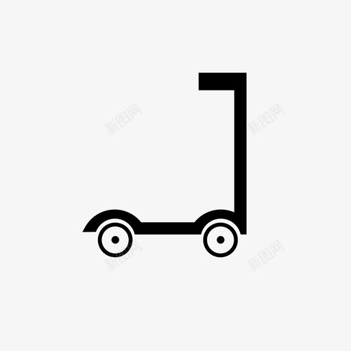 滑板车运输两轮图标svg_新图网 https://ixintu.com 两轮 滑板车 轮子 运输