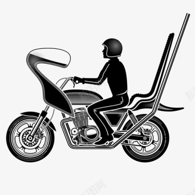 博索库摩托帮摩托车骑行图标图标