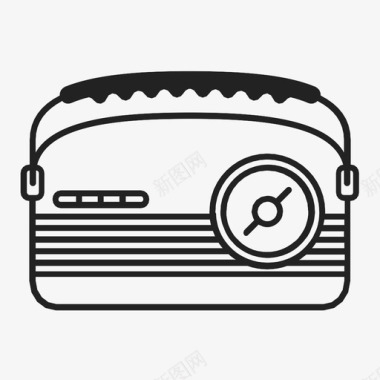 收音机老式收音机调谐器图标图标