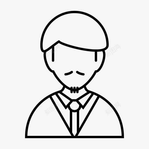 男性个人头像短发图标svg_新图网 https://ixintu.com 个人头像 头部 用户 用户头像 男性 短发 肩膀 领带