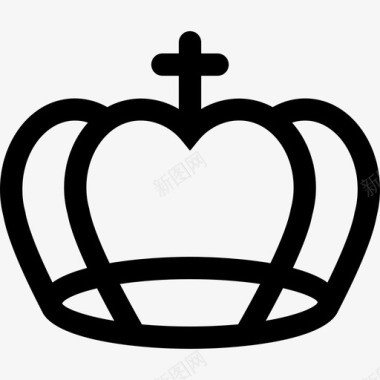 皇家天主教皇冠形状皇冠图标图标