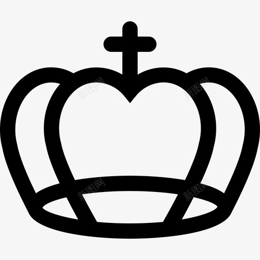 皇家天主教皇冠形状皇冠图标svg_新图网 https://ixintu.com 形状 皇冠 皇家天主教皇冠