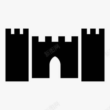 城堡建筑石头城堡图标图标