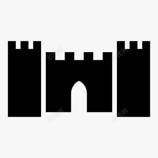 城堡建筑石头城堡图标svg_新图网 https://ixintu.com 中世纪 中世纪城堡 古堡 城堡 塔 建筑 石头城堡 石头建筑