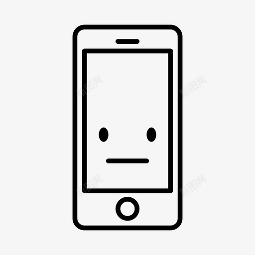 中立无事通知图标svg_新图网 https://ixintu.com siri 中立 仍在等待 坚忍 无事 智能手机 电话 直面 笑脸 通知