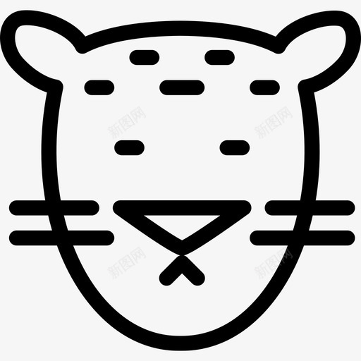 豹子森林头图标svg_新图网 https://ixintu.com 动物 哺乳动物 头 形状 捕食者 森林 线 线图标 豹子 陆地