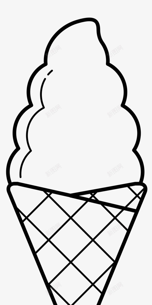 冰淇淋冰激凌夏季图标svg_新图网 https://ixintu.com 冰淇淋 冰激凌 华夫饼 华夫饼蛋卷 华夫饼软服务 含糖 夏季 款待 甜食 软冰淇淋