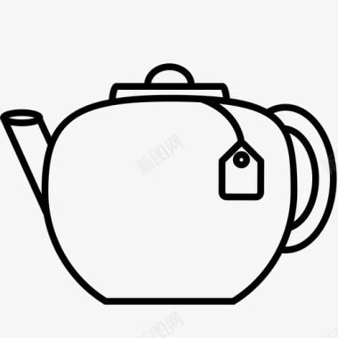 茶壶水壶茶时间图标图标