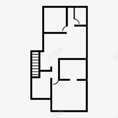 平面图房屋建筑图标图标