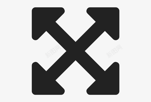 移动光标箭头十字图标svg_新图网 https://ixintu.com 十字 常规 移动光标 箭头 鼠标
