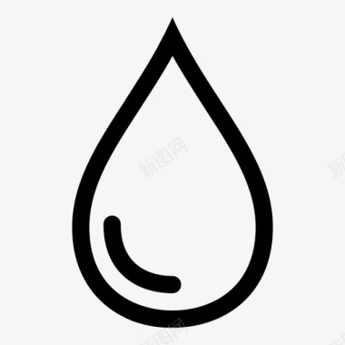 水滴水简单图标图标