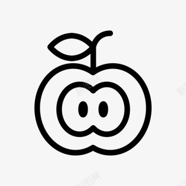 半苹果营养油桃图标图标