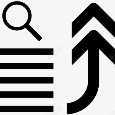 搜索引擎优化箭头放大镜图标图标