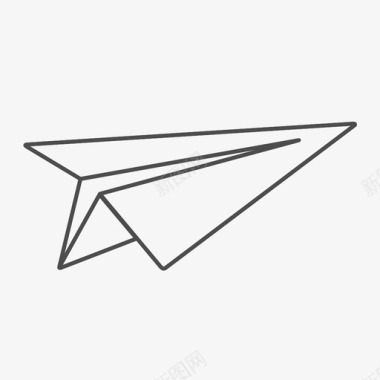 纸飞机发送折纸图标图标