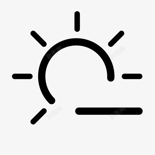 日出时间天气图标集1svg_新图网 https://ixintu.com 天气图标集1 日出时间