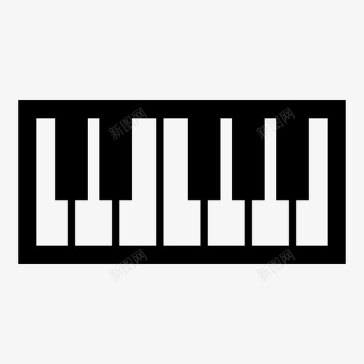 钢琴钢琴键音符图标svg_新图网 https://ixintu.com 乐器 乐器演奏家 演奏 钢琴 钢琴键 键盘 音乐家 音符