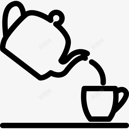茶具高茶茶道图标svg_新图网 https://ixintu.com 茶具 茶壶 茶杯 茶道 饮料 高茶