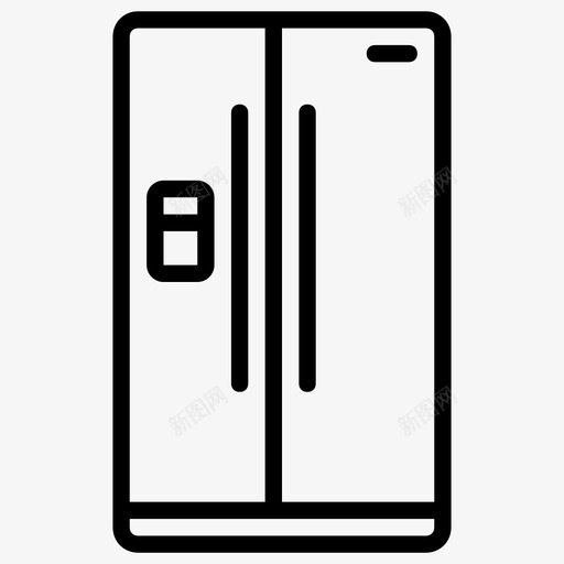 冰箱厨房食品图标svg_新图网 https://ixintu.com 储藏室 冰箱 厨师 厨房 电器 电子 食品