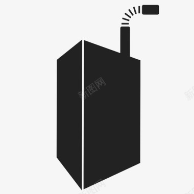 果汁盒饮料午餐图标图标