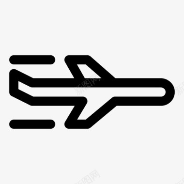 飞机速度运输方式形状图标图标