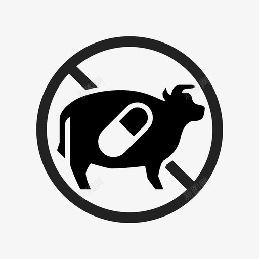 没有促生长激素或化学物质药物食品图标svg_新图网 https://ixintu.com 农业 动物 抗生素 没有促生长激素或化学物质 牛 环境 药物 食品