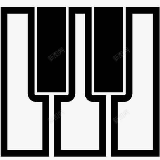 钢琴键乐器音乐图标svg_新图网 https://ixintu.com 乐器 钢琴logo 钢琴键 音乐